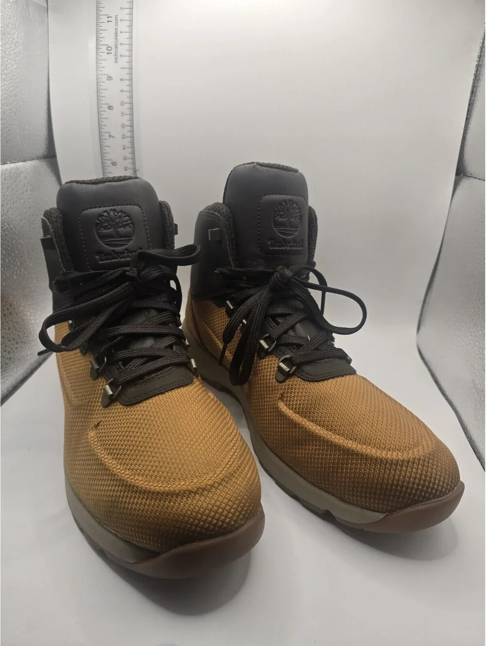 TIMBERLAND Westford Mid Emboss Men's Tan Hiking Boots Sz.10.5 #A19GQ